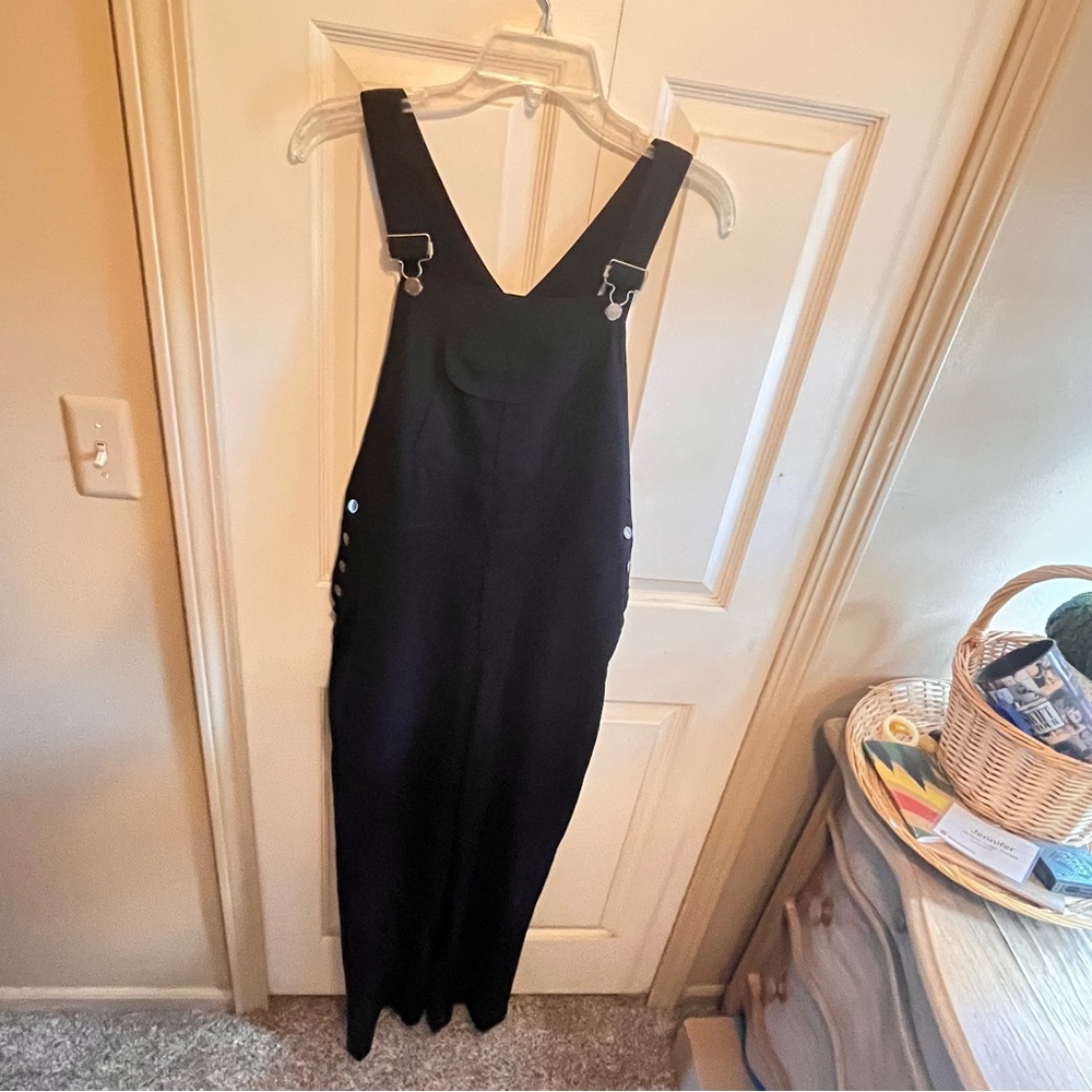 Garfield & Marks Black Wide-Leg Overalls – Small
